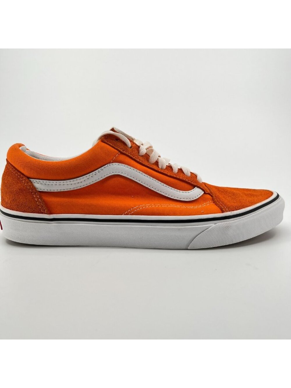 Vans Old Skool Mens Size 10 Orange White Athletic Skateboard Shoes Sneakers